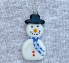 Snowman Pendant Dark Blue Scarf