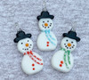 Snowman Pendant red, aqua, green scarf