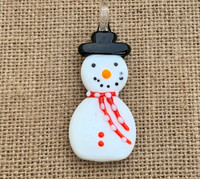 Snowman Pendant Red Scarf
