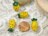 Yellow Lampwork Pineapples - Measuring 12x20mm - Vertical Hole 1-1.5mm