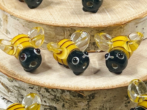 Honey Bee Lampwork Glass Beads