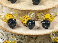 1 | Honey Bees Lampwork Glass Bead