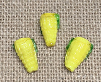1 | Yellow Corn on the Cob Beads | Lampwork Glass 