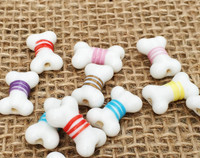 1 | Fancy Dog Bones Lampwork Glass Beads