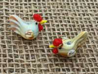 1 | Brown Chicken Lampwork Glass Beads
