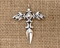 1 | Winged Dagger Cross Charm