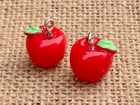 1 | Red Apple Resin Charms