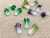 Dark green, purple or light green cabbage beads