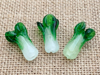 1 | Dark Green Chinese Cabbage Lampwork Glass Beads