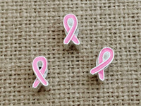 1 | Pink Ribbon Large Hole Bead