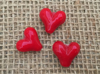 1 | Big Red Heart Lampwork Glass Bead
