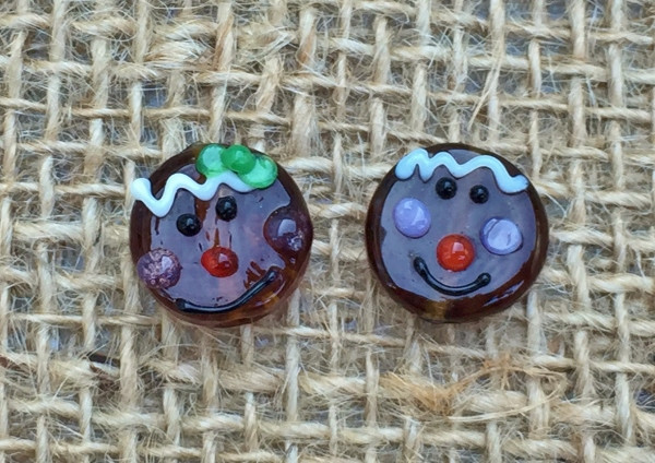 1 | Gingerbread Head Lampwork Glass Beads - Aunt Jenny's Beads