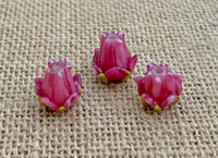1 | Pink Tulip Lampwork Glass Bead