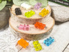 Set of 10 Mixed Color Gummy Bear Charms - 11x20mm - 2mm loop holes