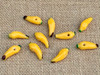 Yellow Banana Lampwork Beads 8x22-25mm - Hole 2mm 