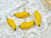 Yellow Banana Lampwork Beads 8x22-25mm - Hole 2mm 