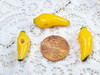 Yellow Banana Lampwork Beads 8x22-25mm - Hole 2mm 