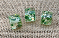 1 | Speckled Resin Column Bead - Emerald Green