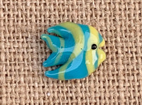 1 | Blue & Yellow Tropical Fish Lampwork Bead