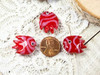 Red & Pink tropical fish beads - 18x18x8mm - 1.5 Vertical Holes 
