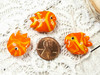 Orange & Yellow Tropical Fish Beads - 18x18x8mm - 1.5mm Vertical Holes