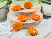 Orange & Yellow Tropical Fish Beads - 18x18x8mm - 1.5mm Vertical Holes