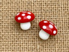 Red toadstool mushroom beads
