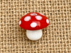 Red toadstool mushroom beads