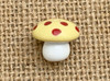 Yellow toadstool mushroom beads