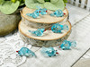 Blue Tropical Bird Lampwork Beads | 10x10x22-25mm | 2mm beading holes