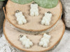 White Resin Gummy Bear Candy Charms - 11x20mm - 2mm loop holes