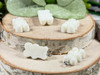 White Resin Gummy Bear Candy Charms - 11x20mm - 2mm loop holes