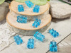 Blue Resin Gummy Bear Charms - 11x20mm - 2mm loop holes