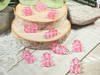 Pink Resin Gummy Bear Charms - 11x20mm - 2mm loop holes