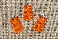 1 | Red-Orange Gummy Bear Acrylic Charms