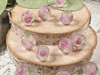 Pink Rose 12mm round lamp work glass beads