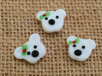 1 | Christmas Polar Bear Lampwork Beads