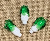 1 |  Green Napa Cabbage Lampwork Glass Beads