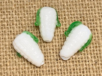 1 | White Corn on the Cob Beads | Lampwork Glass 
