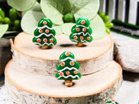 1 | Fancy Christmas Tree Beads | Lampwork Glass