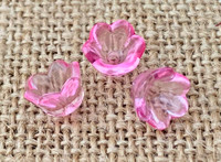 15 | Pink Bell Flower Bead Caps