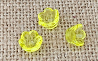 15 | Yellow Bell Flower Bead Caps