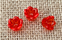 15 | Red Bell Flower Bead Caps