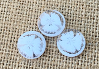 10 |  White Flower Button Beads