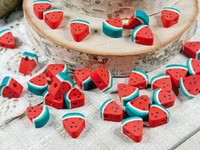 Enjoy a slice of watermelon beaded earrings!