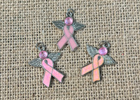1 | Pink Ribbon Angel Charms