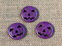 1 | Purple Jack O Lantern Beads | 25mm