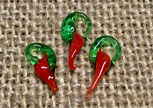 Little Red Chili Pepper Charm Beads