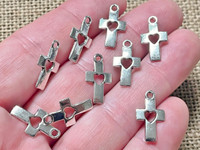 1 | Silver Cross with Heart Charms