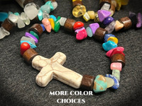 Multi Colored Rugged Cross Bracelet